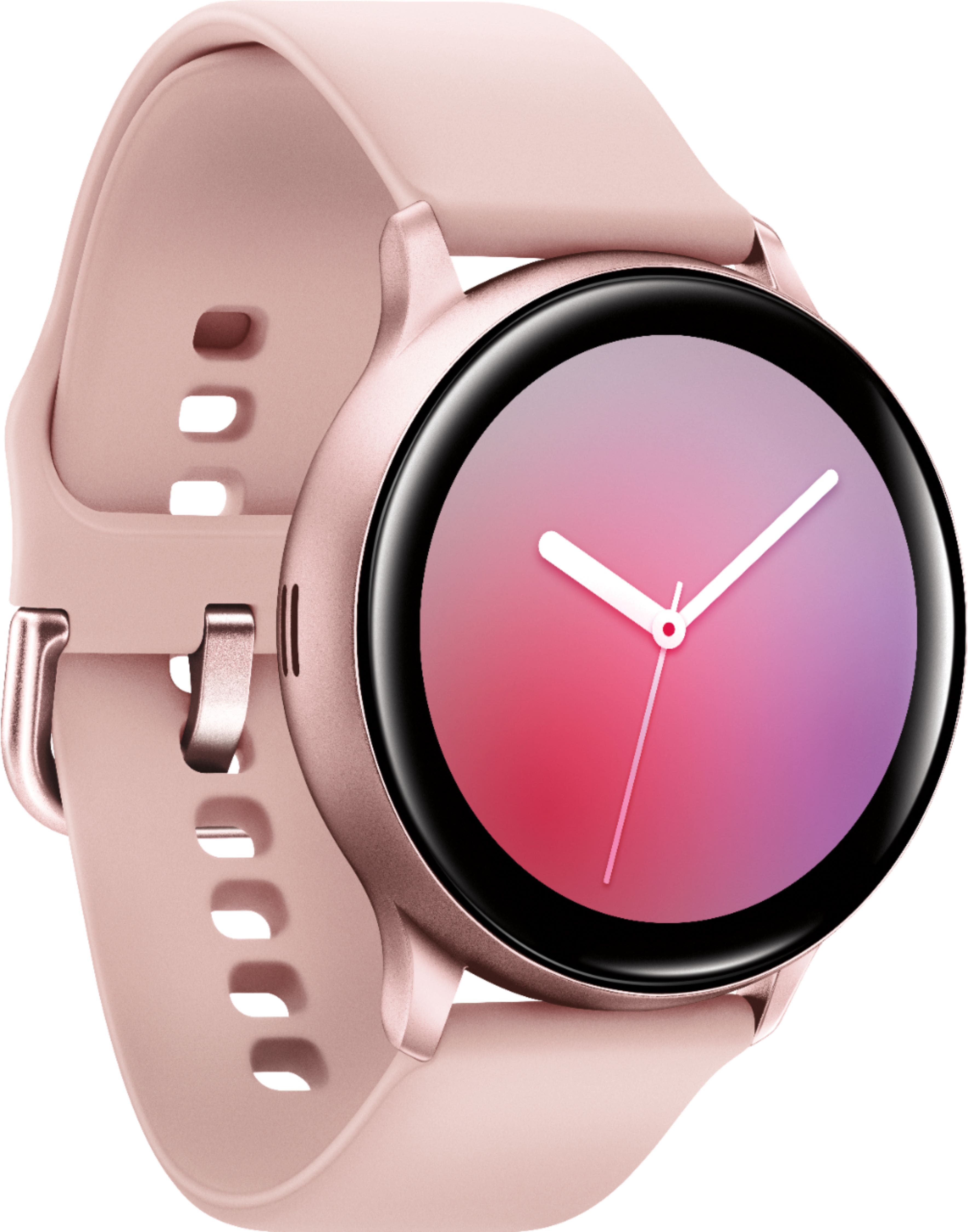Angle. Samsung - Galaxy Watch Active2 Smartwatch 40mm Aluminum - Pink Gold.