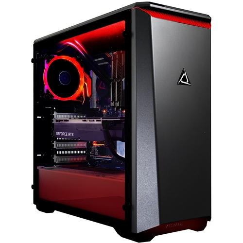 Rent to own CLX - SET Gaming Desktop - AMD Ryzen 7 3800X - 16GB Memory - NVIDIA GeForce RTX 2070 - 3TB Hard Drive + 480GB SSD - Black/Red