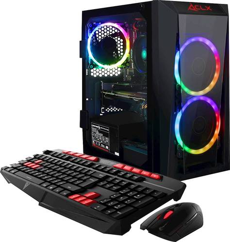 Rent to own CLX - SET Gaming Desktop - AMD Ryzen 3 3200G - 8GB Memory - NVIDIA GeForce GTX 1650 - 480GB Solid State Drive - Black/RGB