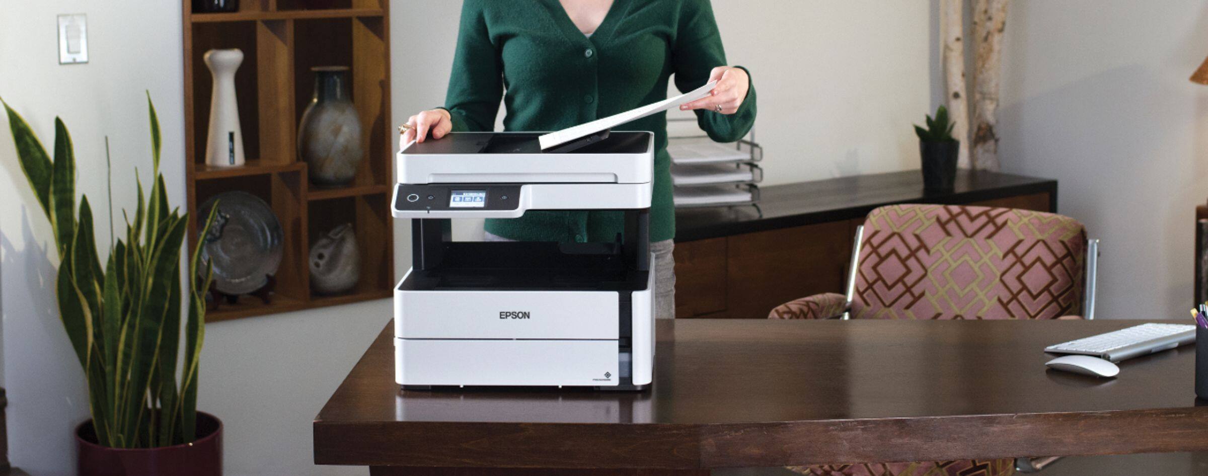 Alt View 18. Epson - EcoTank ET-M3170 Wireless Monochrome All-in-One Supertank Printer - White.
