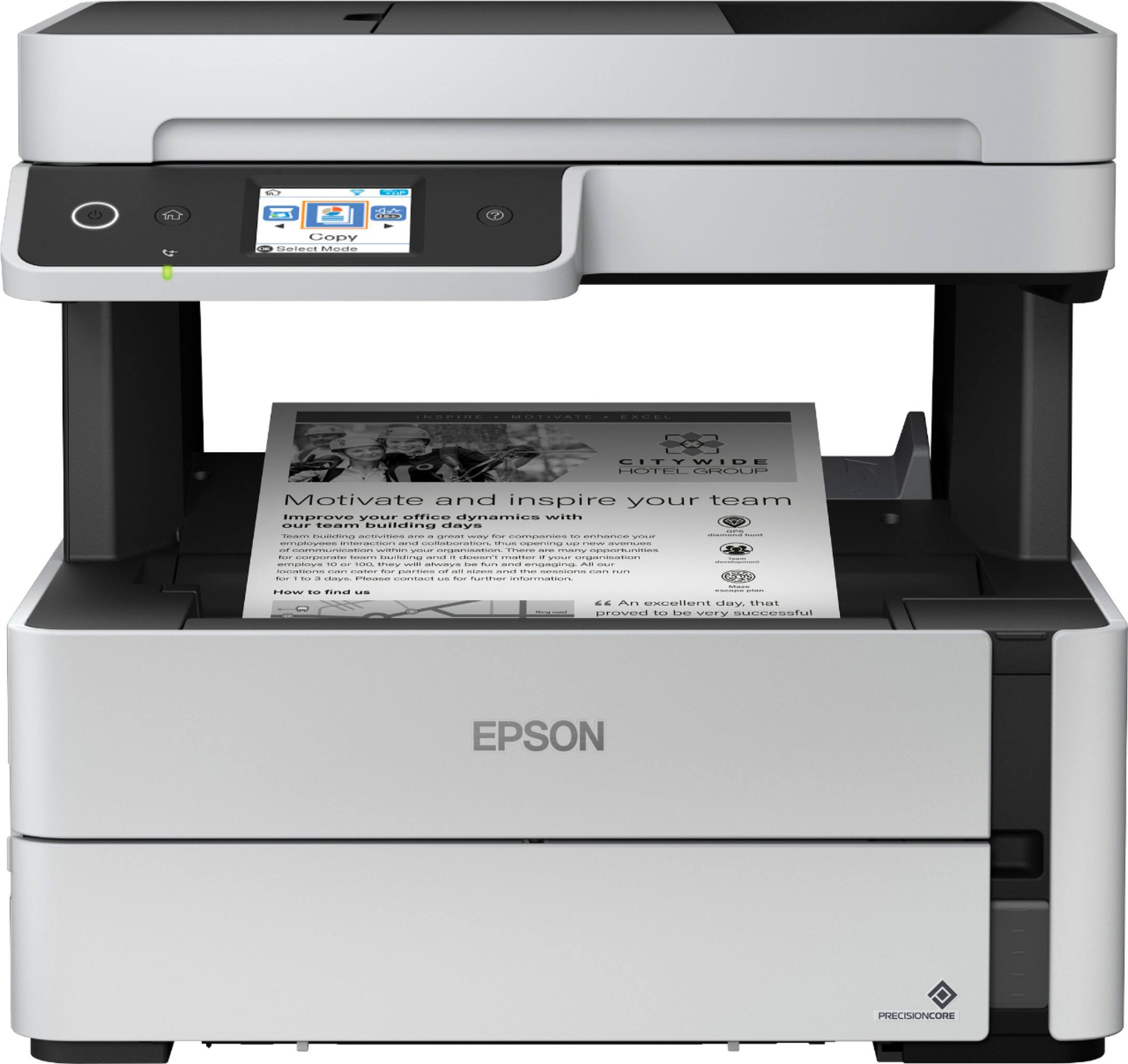 Alt View 25. Epson - EcoTank ET-M3170 Wireless Monochrome All-in-One Supertank Printer - White.