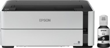 Epson - EcoTank ET-M1170 Wireless Monochrome SuperTank Printer - White - Front_Zoom