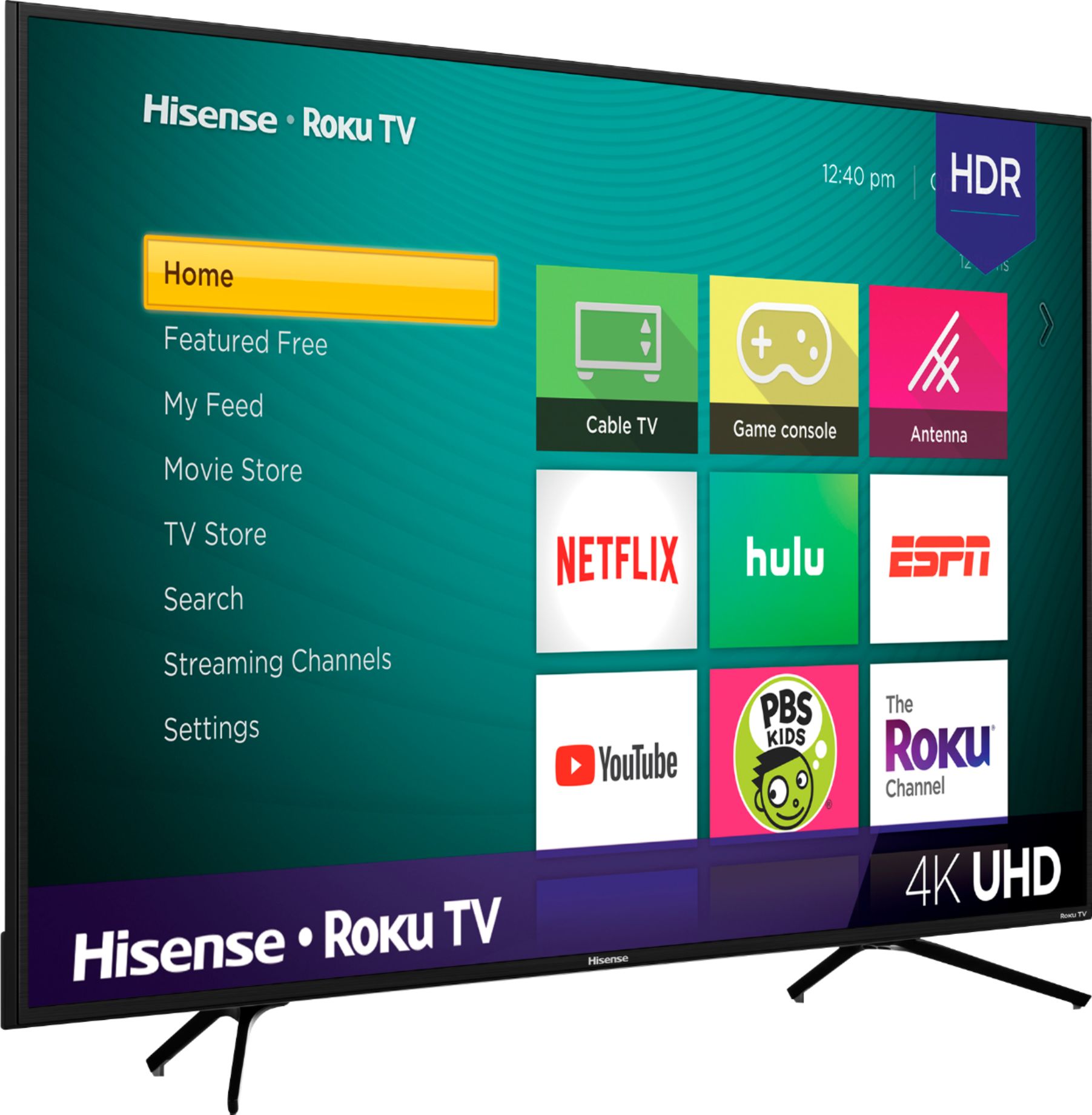 Angle View: Hisense - 75" Class R7E Series LED 4K UHD Smart Roku TV
