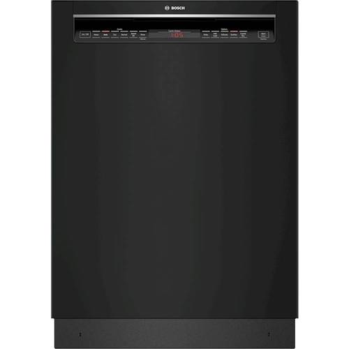 Bosch - 800 Series 24" Front Control Built-In Dishwasher with CrystalDry, Stainless Steel Tub, 3rd Rack, 42 dBa - Black