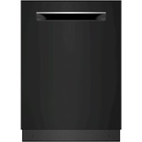 Bosch - 800 Series 24" Top Control Built-In Dishwasher with Stainless Steel Tub, 3rd Rack, 42 dBa - Black - Front_Zoom