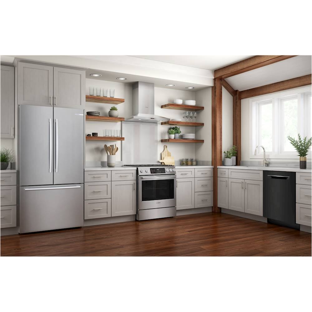 Alt View 28. Bosch - 800 Series 24" Top Control Built-In Dishwasher with Stainless Steel Tub, 3rd Rack, 42 dBa - Black.