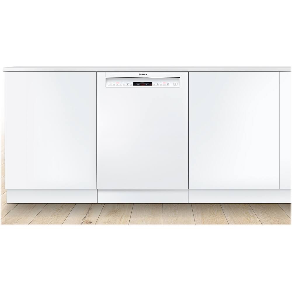 Alt View 11. Bosch - 800 Series 24" Front Control Built-In Dishwasher with CrystalDry, Stainless Steel Tub, 3rd Rack, 42 dBa - White.