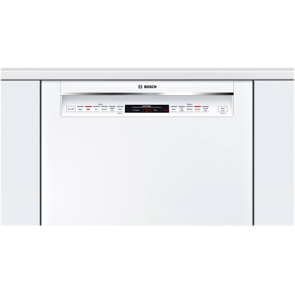 Alt View 14. Bosch - 800 Series 24" Front Control Built-In Dishwasher with CrystalDry, Stainless Steel Tub, 3rd Rack, 42 dBa - White.