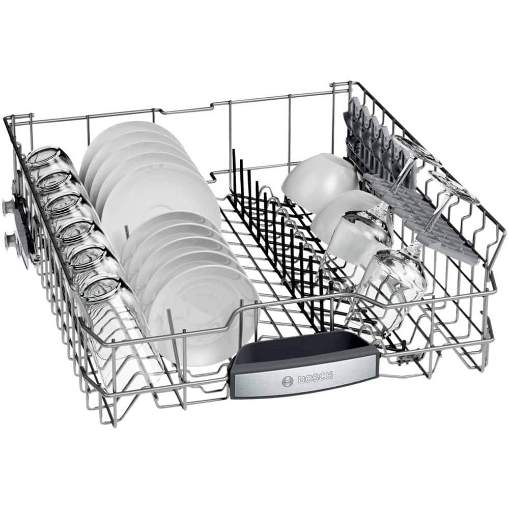 Alt View 17. Bosch - 800 Series 24" Front Control Built-In Dishwasher with CrystalDry, Stainless Steel Tub, 3rd Rack, 42 dBa - White.