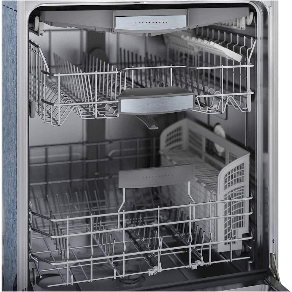 Alt View 20. Bosch - 800 Series 24" Front Control Built-In Dishwasher with CrystalDry, Stainless Steel Tub, 3rd Rack, 42 dBa - White.