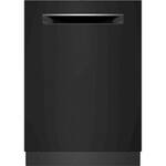 Bosch - 500 Series 24" Top Control Built-In Dishwasher with Stainless Steel Tub, 3rd Rack, 44 dBa - Black - Front_Standard