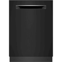 Bosch - 500 Series 24" Top Control Stainless Steel Tub Built-In Dishwasher 3rd Rack, 44 dBa - Black - Front_Zoom