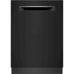Bosch - 500 Series 24" Top Control Stainless Steel Tub Built-In Dishwasher 3rd Rack, 44 dBa - Black - Front_Zoom