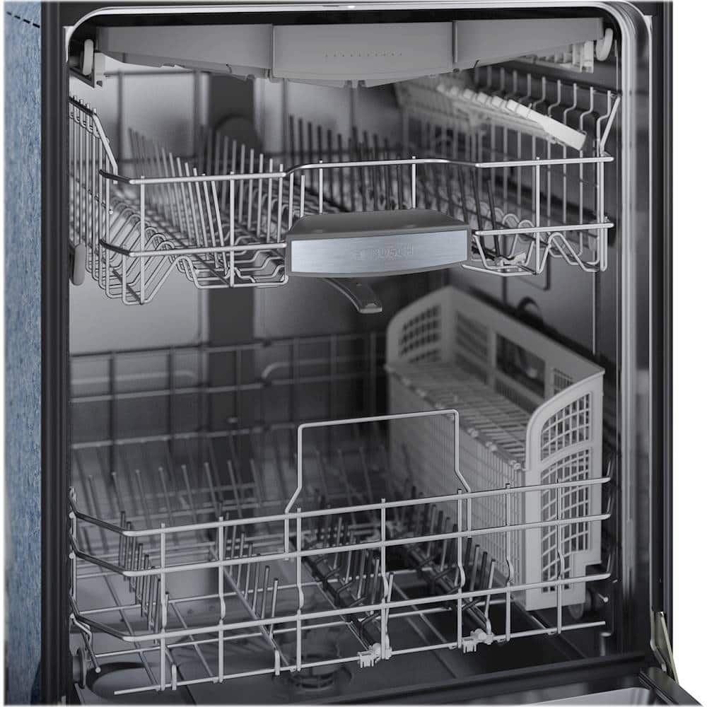 Alt View 21. Bosch - 500 Series 24" Top Control Stainless Steel Tub Built-In Dishwasher with 3rd Rack and RackMatic, 44 dBa - Black.
