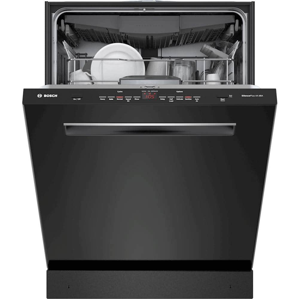 Alt View 25. Bosch - 500 Series 24" Top Control Stainless Steel Tub Built-In Dishwasher with 3rd Rack and RackMatic, 44 dBa - Black.