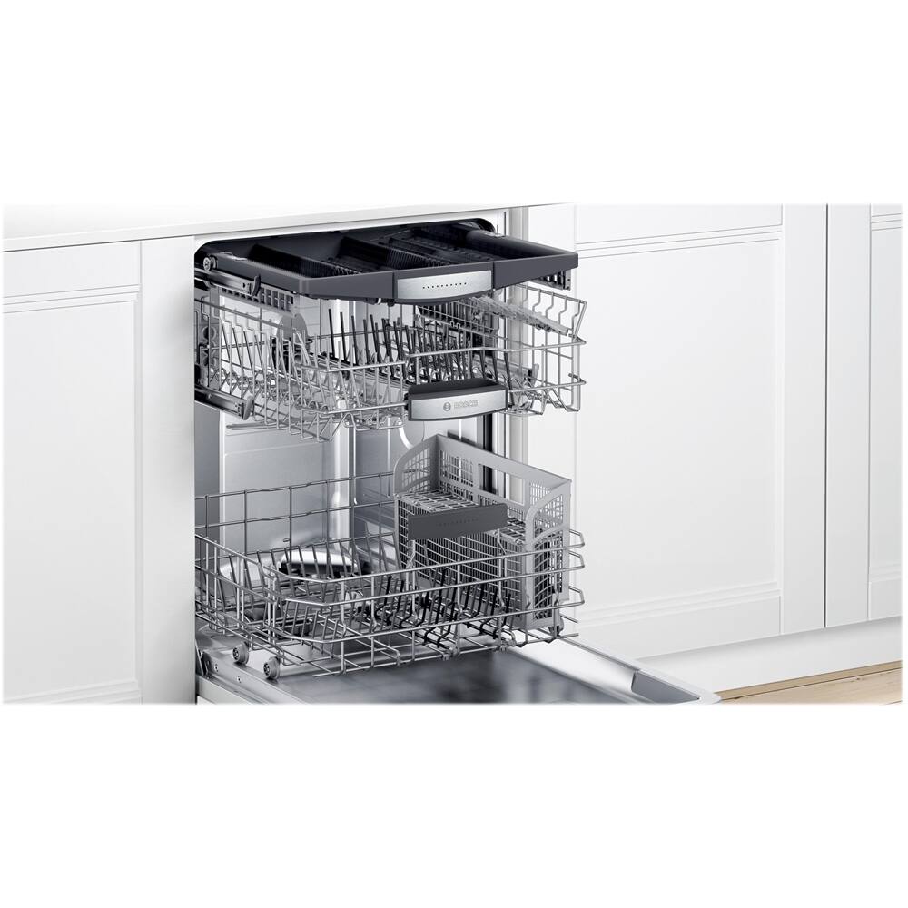 Alt View 32. Bosch - 800 Series 24" Top Control Built-In Stainless Steel Tub Dishwasher with 3rd Rack and CrystalDry, 42 dBa - Custom Panel Ready.