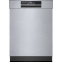 Bosch - 800 Series 24" Top Control Smart Built-In Stainless Steel Tub Dishwasher with 3rd Rack and CrystalDry, 42 dBa - Stainless Steel - Front_Zoom
