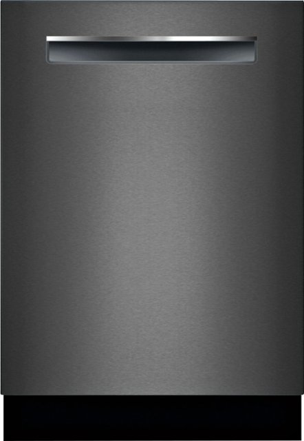Front Zoom. Bosch - 800 Series 24" Top Control Built-In Dishwasher with CrystalDry, Stainless Steel Tub, 3rd Rack, 42 dBa - Black stainless steel.