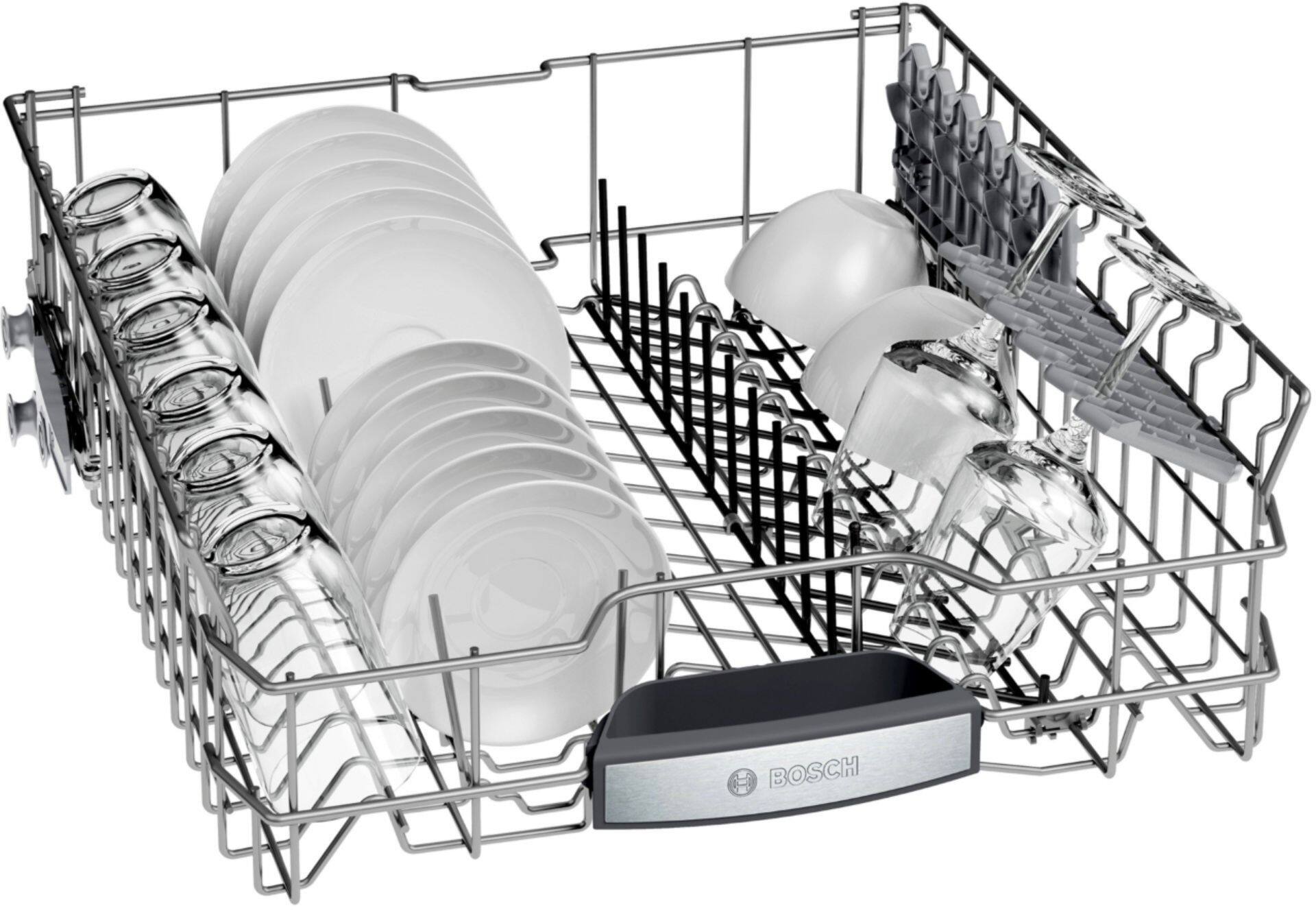 Alt View 14. Bosch - 800 Series 24" Top Control Built-In Stainless Steel Tub Dishwasher with 3rd Rack and CrystalDry, 42 dBa - Black stainless steel.