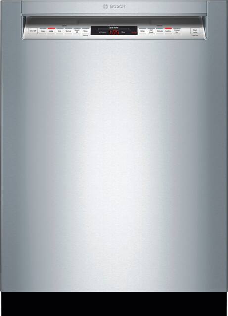 Bosch 800 Series 24 Front Control Built In Dishwasher With Crystaldry Stainless Steel Tub 3rd Rack 42 Dba Stainless Steel Shem78z55n Best Buy