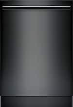 Bosch - 800 Series 24" Top Control Built-In Dishwasher with CrystalDry, Stainless Steel Tub, 3rd Rack, 42 dBa - Black - Front_Standard