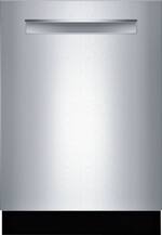 Bosch - 800 Series 24" Top Control Built-In Dishwasher with CrystalDry, Stainless Steel Tub, 3rd Rack, 42 dBa - Stainless steel - Front_Standard