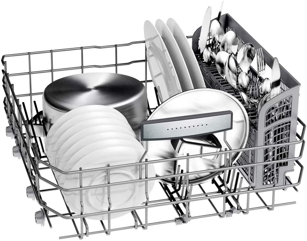 Alt View 12. Bosch - 800 Series 24" Top Control Built-In Stainless Steel Tub Dishwasher with 3rd Rack and CrystalDry, 40 dBa - Stainless steel.