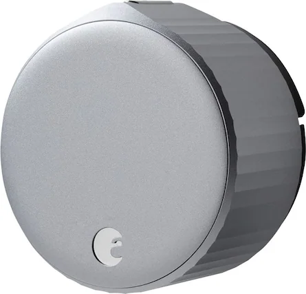 Front. August - Smart Lock Wi-Fi Replacement Deadbolt with App Access - Silver.