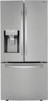 LG - 24.5 Cu. Ft. French Door Refrigerator with Wi-Fi - Stainless steel - Front_Zoom