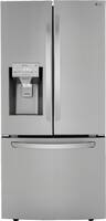 LG - 24.5 Cu. Ft. French Door Refrigerator with Wi-Fi - Stainless steel - Front_Zoom