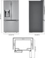 Left. LG - 24.5 Cu. Ft. French Door Smart Refrigerator with External Tall Ice and Water - Stainless steel.