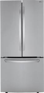 LG - 25.1 Cu. Ft. French Door Refrigerator - PrintProof Stainless Steel - Front_Standard