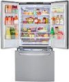 Alt View Zoom 1. LG - 25.1 Cu. Ft. French Door Refrigerator - Stainless steel.