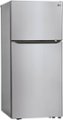 Angle Zoom. LG - 20.2 Cu. Ft. Top-Freezer Refrigerator - Stainless steel.