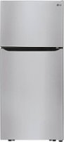 LG - 20.2 Cu. Ft. Top-Freezer Refrigerator - Stainless steel - Front_Zoom