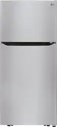 LG - 20.2 Cu. Ft. Top-Freezer Refrigerator - Stainless Steel - Front_Zoom