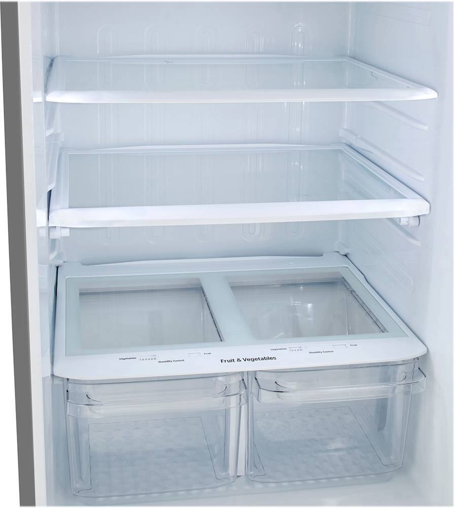 Alt View 24. LG - 20.2 Cu. Ft. Top-Freezer Refrigerator - Stainless steel.