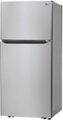 Left Zoom. LG - 20.2 Cu. Ft. Top-Freezer Refrigerator - Stainless steel.