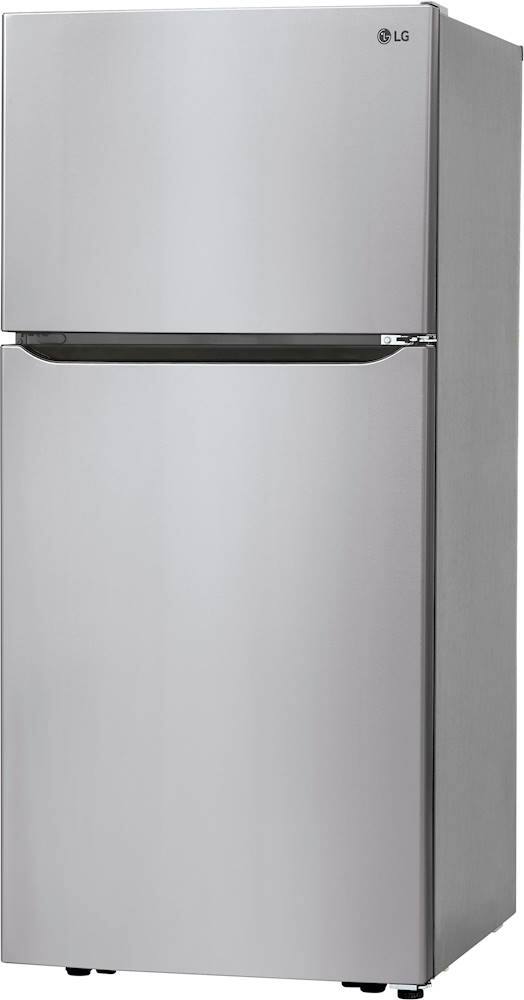 Alt View 3. LG - 20.2 Cu. Ft. Top-Freezer Refrigerator - Stainless steel.