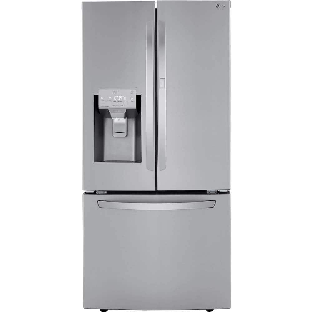 LG - 24.5 Cu. Ft. French Door-in-Door Refrigerator - Stainless Steel - Front_Zoom