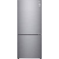LG - 14.7 Cu. Ft. Bottom-Freezer Counter-Depth Refrigerator - Platinum Silver - Front_Zoom