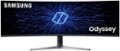 Front Zoom. Samsung - CRG9 Series Odyssey 49" LED Curved Dual QHD FreeSync and G-Sync Gaming Monitor - Black - Black.