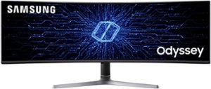 Samsung - CRG9 Series Odyssey 49" LED Curved Dual QHD FreeSync and G-Sync Gaming Monitor - Black - Black - Front_Zoom