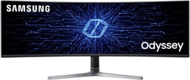 Samsung - CRG9 Series Odyssey 49" LED Curved Dual QHD FreeSync and G-Sync Gaming Monitor - Black - Front_Zoom