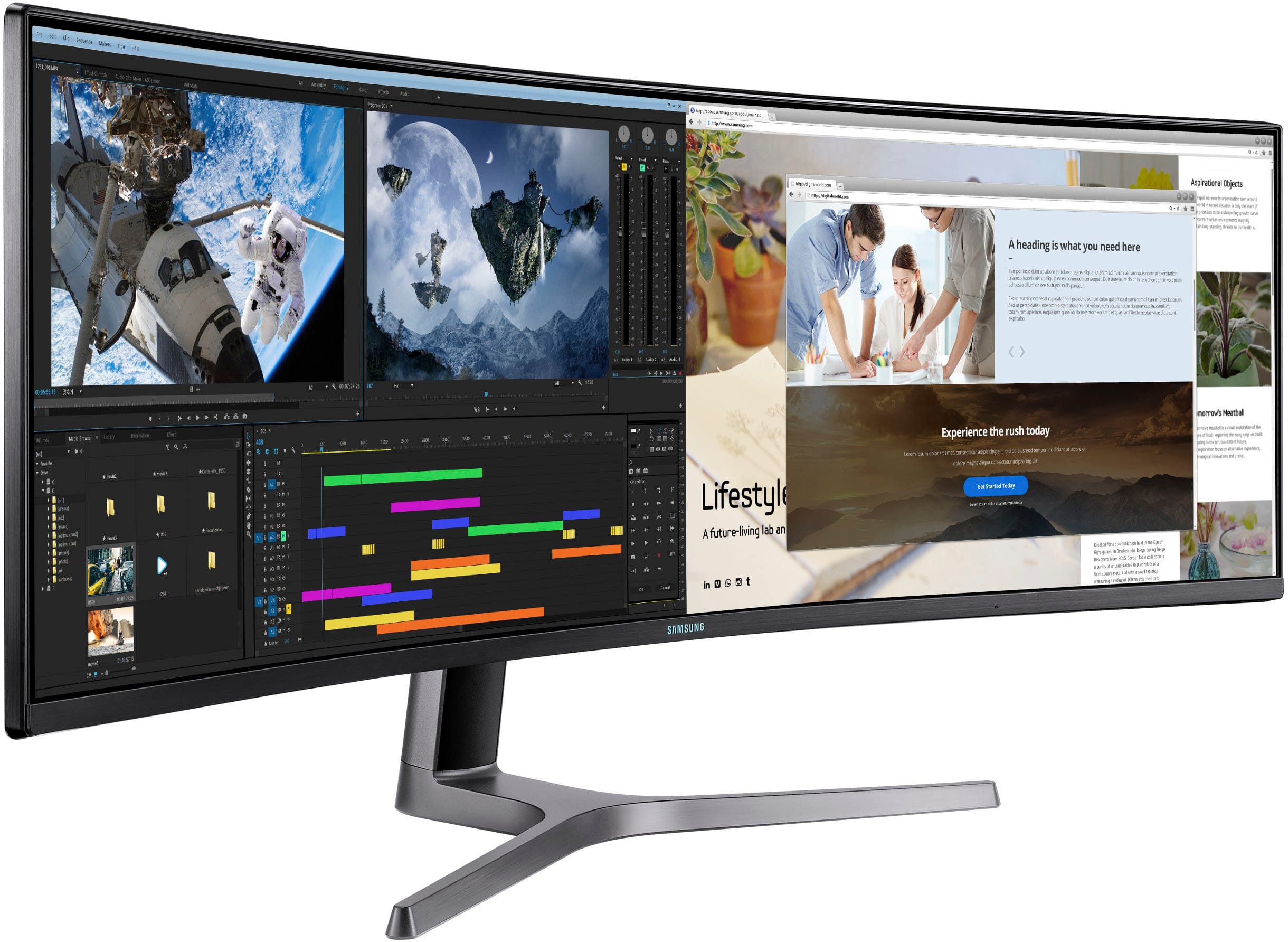 monitor 49 led samsung lc49rg90sslxpe qled curvo 5120*1440 qhd 120hz  hdmi/dp usb - Level Technology