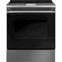 Café - 5.3 Cu. Ft. Slide-In Electric Induction True Convection Range with Self-Steam Cleaning and In-Oven Camera - Platinum Glass - Front_Zoom