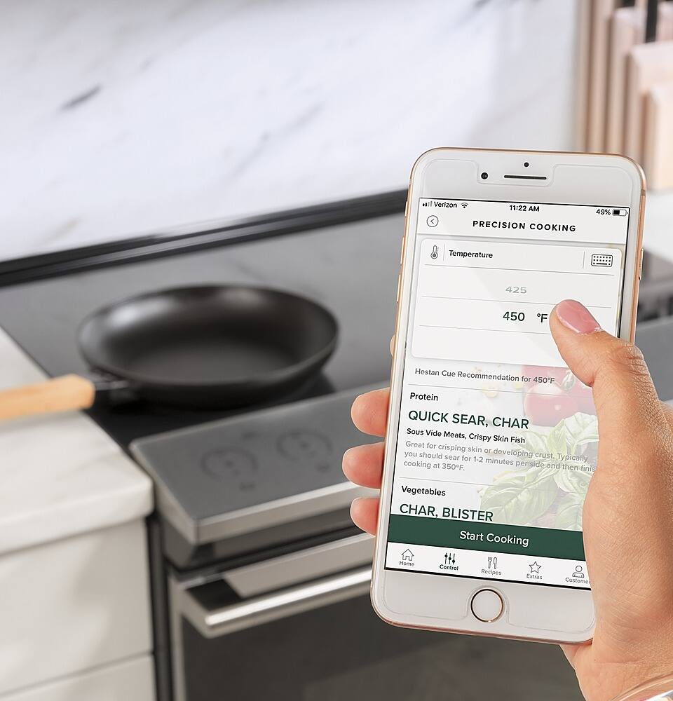 Alt View 17. Café - 5.3 Cu. Ft. Slide-In Electric Induction True Convection Range with Self-Steam Cleaning and In-Oven Camera - Platinum Glass.