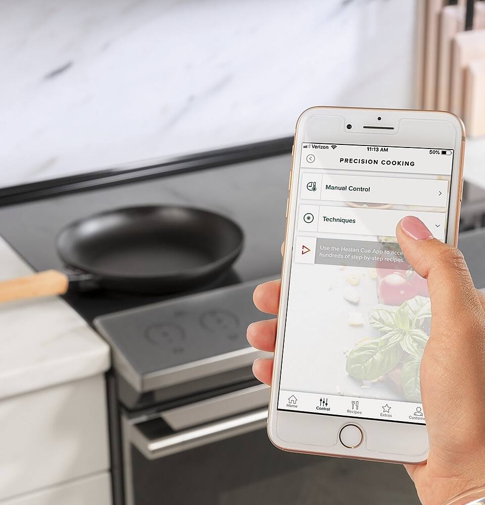 Alt View 18. Café - 5.3 Cu. Ft. Slide-In Electric Induction True Convection Range with Self-Steam Cleaning and In-Oven Camera - Platinum Glass.
