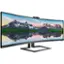 Angle. Philips - Brilliance 48.8 LCD Curved Monitor (DisplayPort USB, HDMI) - Textured Black.