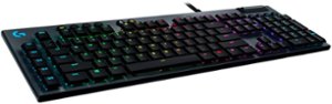 Logitech - G815 LIGHTSYNC Full-size Wired Mechanical GL Tactile Switch Gaming Keyboard - Carbon - Front_Zoom